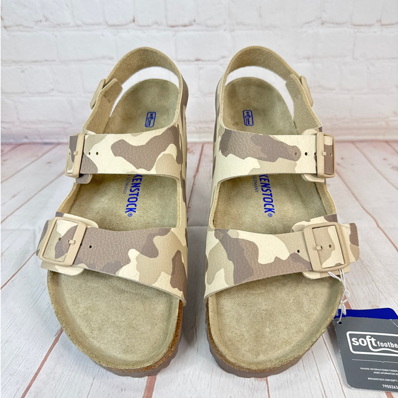 Birkenstock Arizona Soft Footbed Camo Desert Soil Gray/Taupe Sandals Mens Sz 13 - Picture 6 of 9